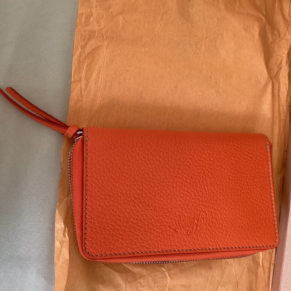 Dooney and Bourke Henrys Zip Around Wristlet, Orange - Picture 5 of 8